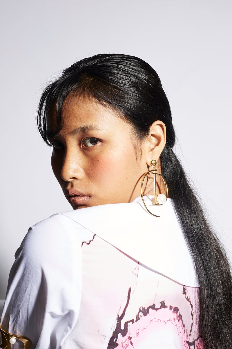 Q+D Half Hoop Earrings GOLD - ourCommonplace