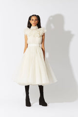 BOTTLEBRUSH ORGANZA DRESS IVORY - ourCommonplace