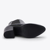 Heeled Chelsea Commuter Boot Black - ourCommonplace