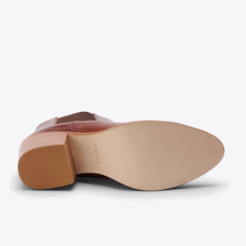 Heeled Chelsea Boot Brandy - ourCommonplace
