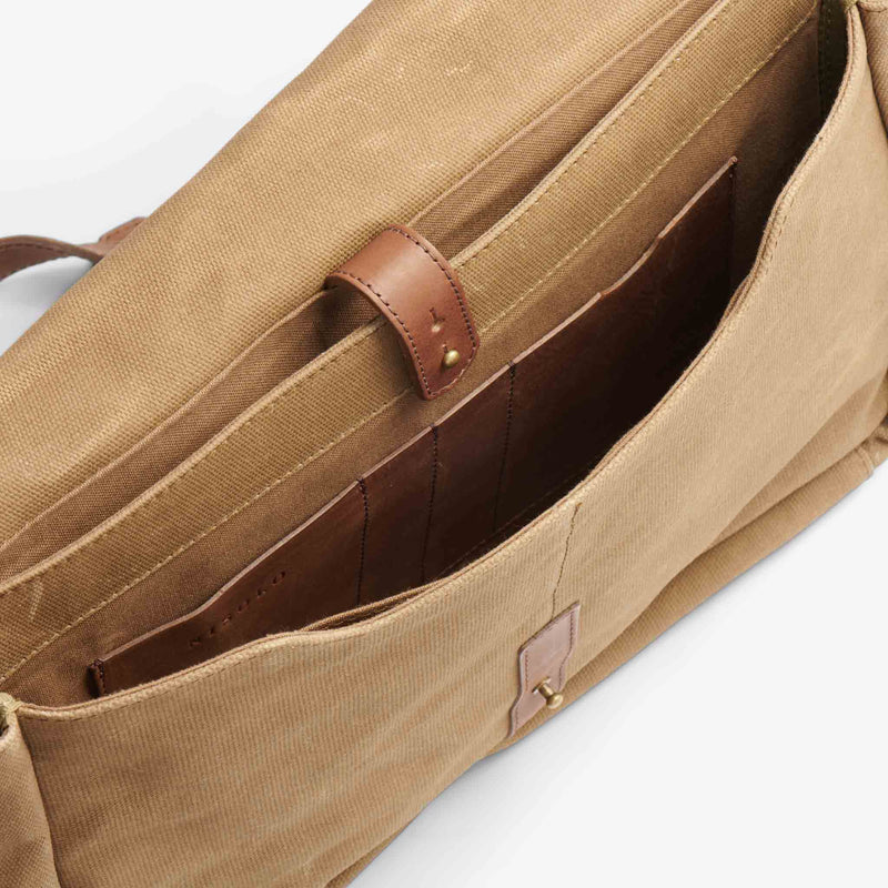 Loreto Messenger Bag Waxed Canvas - ourCommonplace