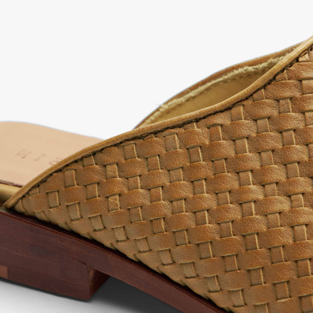 Nisolo Ama Woven Mule Woven Almond ourCommonplace