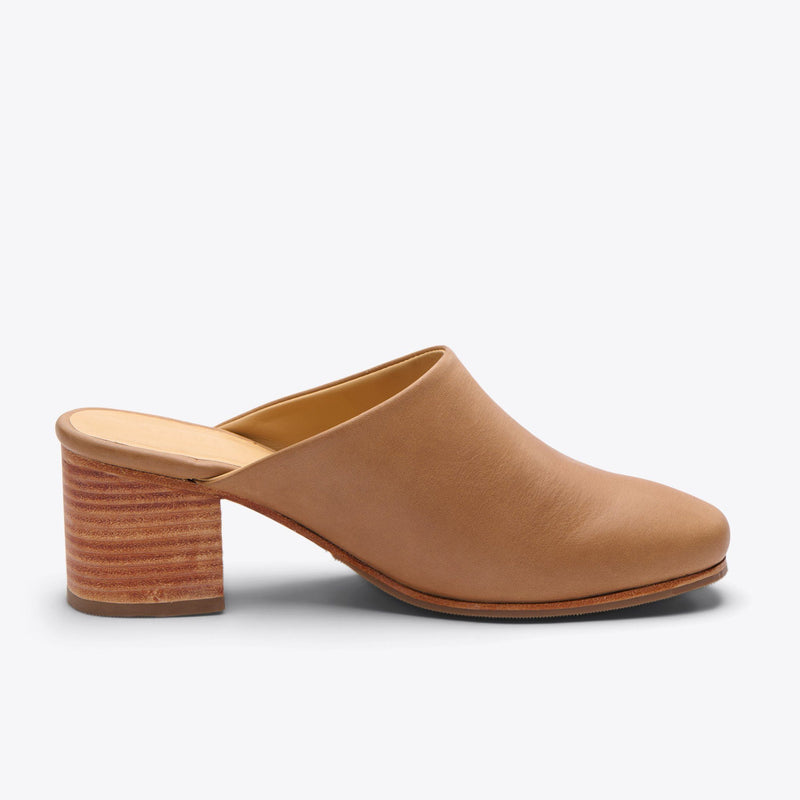 All-Day Heeled Mule Almond - ourCommonplace