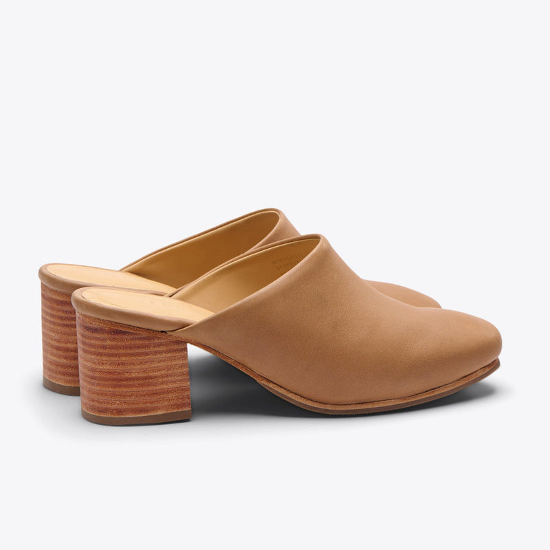 All-Day Heeled Mule Almond - ourCommonplace