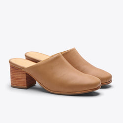 All-Day Heeled Mule Almond - ourCommonplace