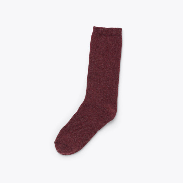 Wool Cushion Crew Hiker Sock Burgundy - ourCommonplace
