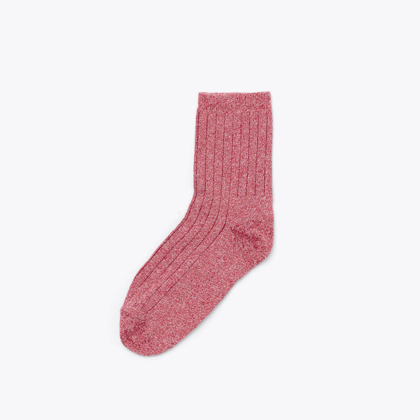 Cotton Mid Sock Mahogony Marl - ourCommonplace