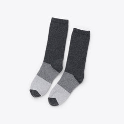 Wool Cushion Crew Hiker Sock Charcoal Colorblock - ourCommonplace