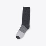 Wool Cushion Crew Hiker Sock Charcoal Colorblock - ourCommonplace