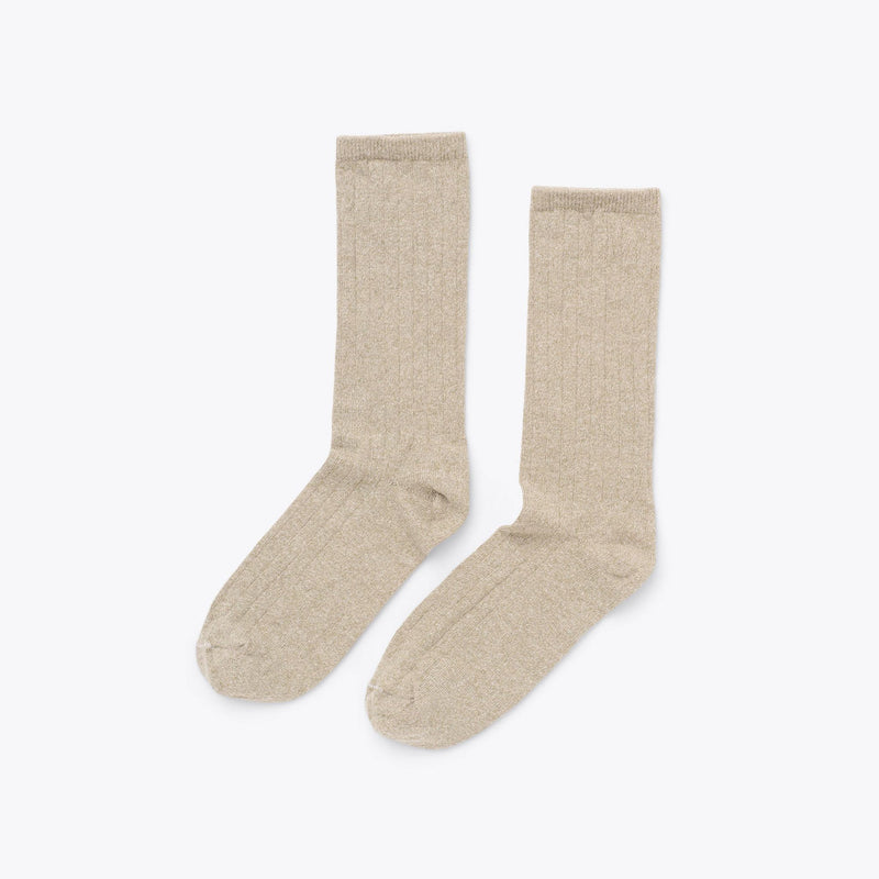 Cotton Crew Sock Olive Marl - ourCommonplace
