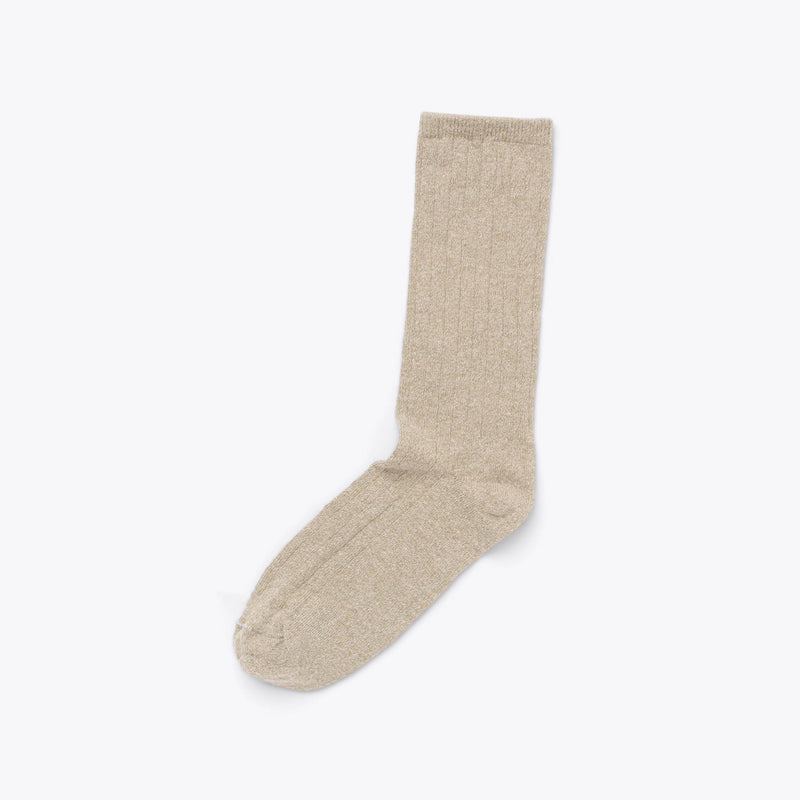 Cotton Crew Sock Olive Marl - ourCommonplace
