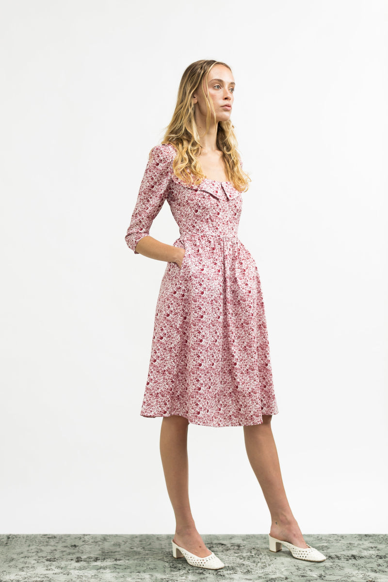 Marisol Dress / Pink + Milkly White Liberty Floral Cotton - ourCommonplace