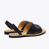 All-Day Cross Strap Sandal Black - ourCommonplace