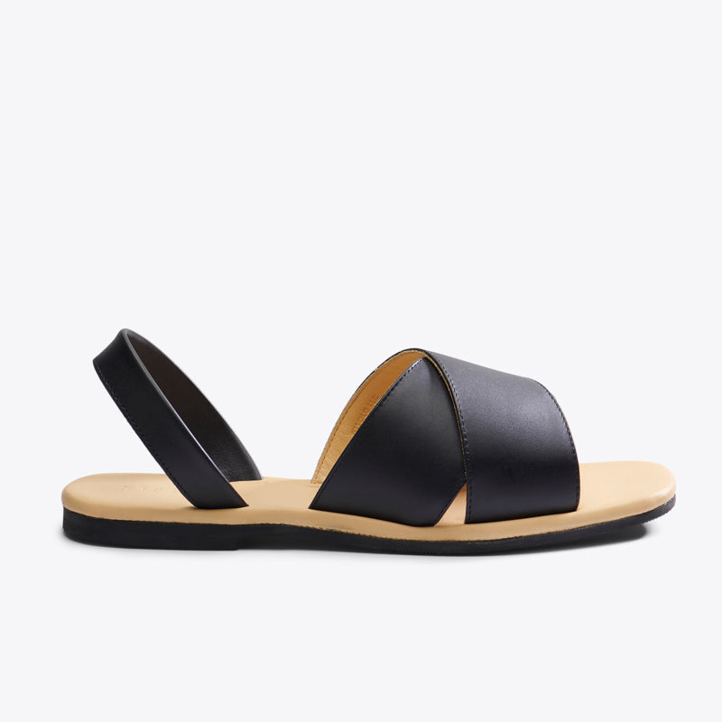 All-Day Cross Strap Sandal Black - ourCommonplace