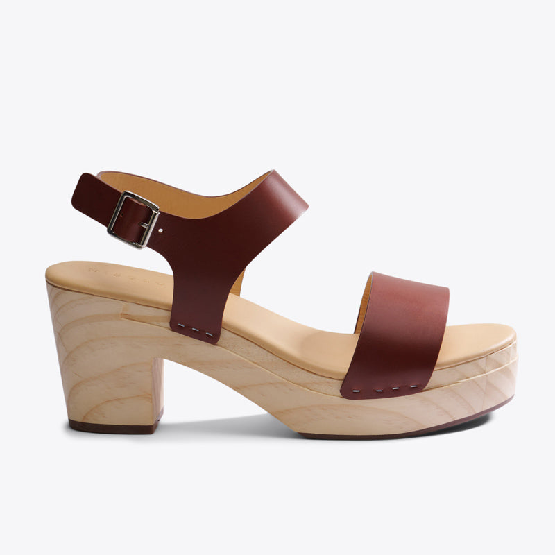 All-Day Open Toe Clog Brandy - ourCommonplace