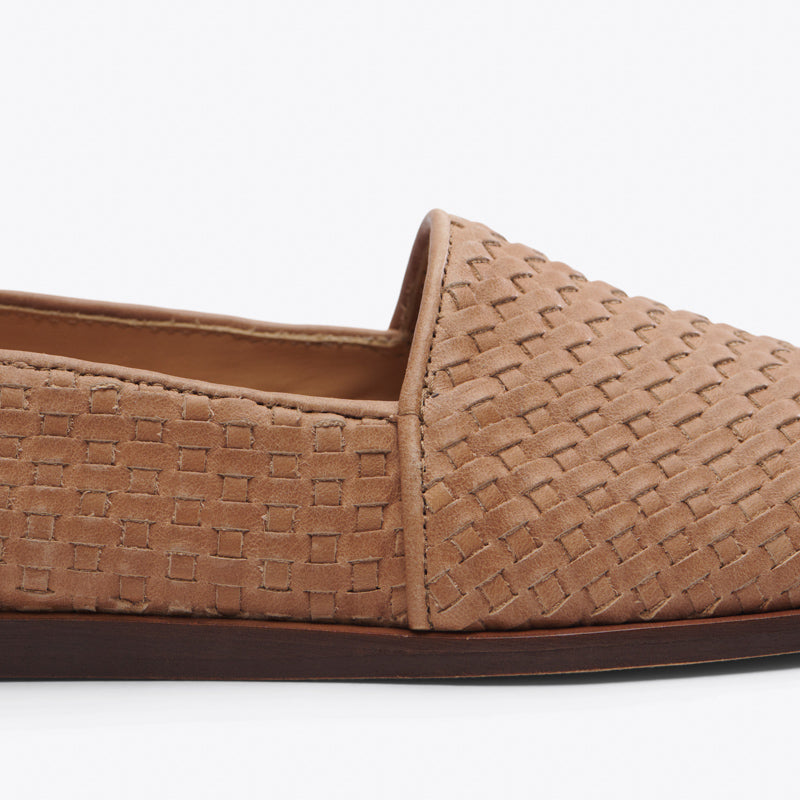 Mara Woven Slip on Woven Almond - ourCommonplace
