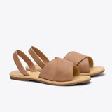 All-Day Cross Strap Sandal Almond - ourCommonplace
