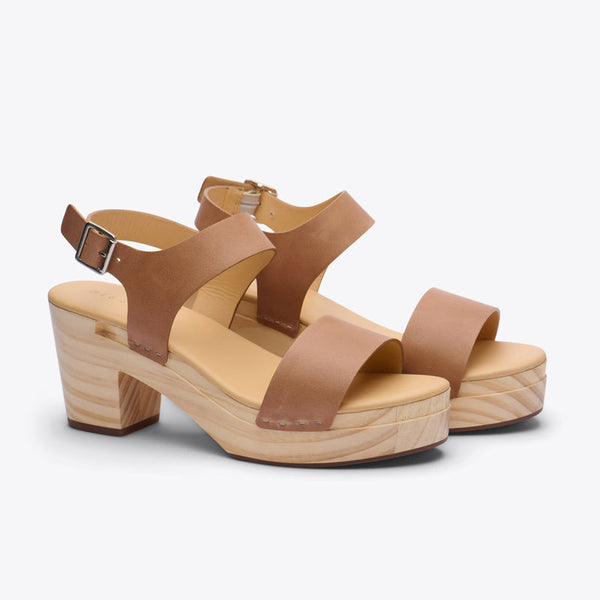All-Day Open Toe Clog Almond - ourCommonplace