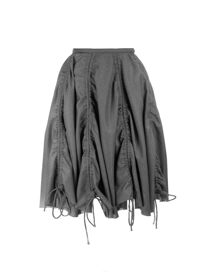 GATHERED SKIRT GREY - ourCommonplace