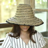 Balinese Pecatu Bucket Straw Hat, in Black - ourCommonplace