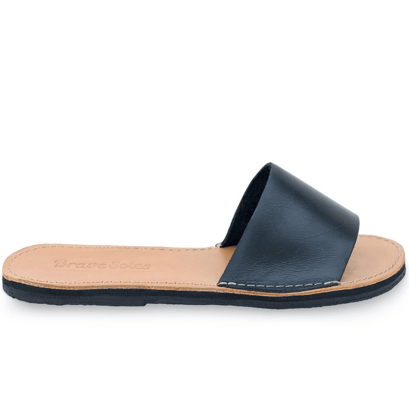 The Linda Leather Slide Sandal - ourCommonplace