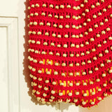 Karma Wooden Crochet Beads Bag in Red - ourCommonplace