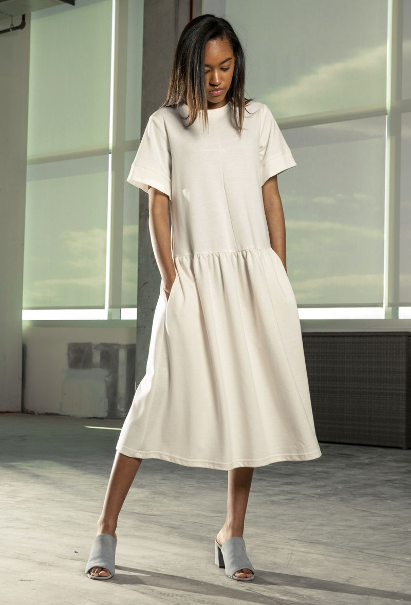 Luca Dress / Vintage White Cotton - ourCommonplace