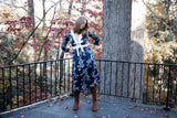 Carla Dress / Navy Floral Cotton - ourCommonplace