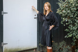 Rhia Kimono Dress / Black Silk - ourCommonplace