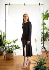 Nina Dress / Black Silk - ourCommonplace