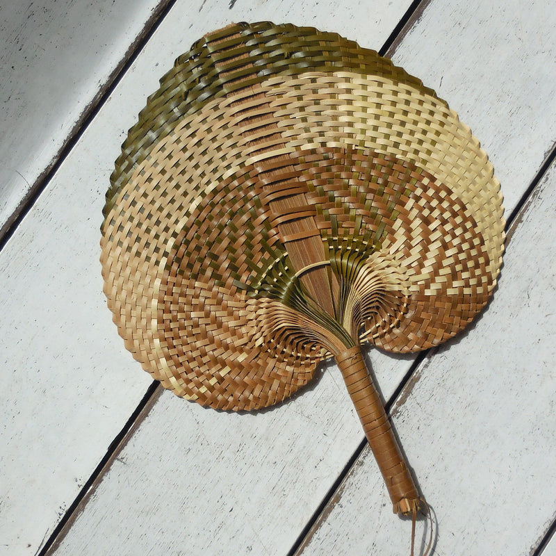 Balinese Woven Hand Fan "Uma" - ourCommonplace