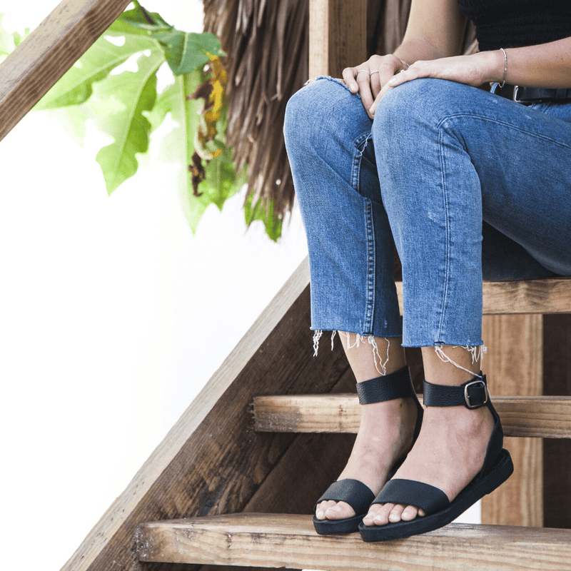 The Camila Leather Flatform Sandal - ourCommonplace