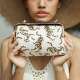 Sumatran Tiger Clutch, in Ivory White - ourCommonplace