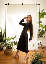 Nina Dress / Black Silk - ourCommonplace