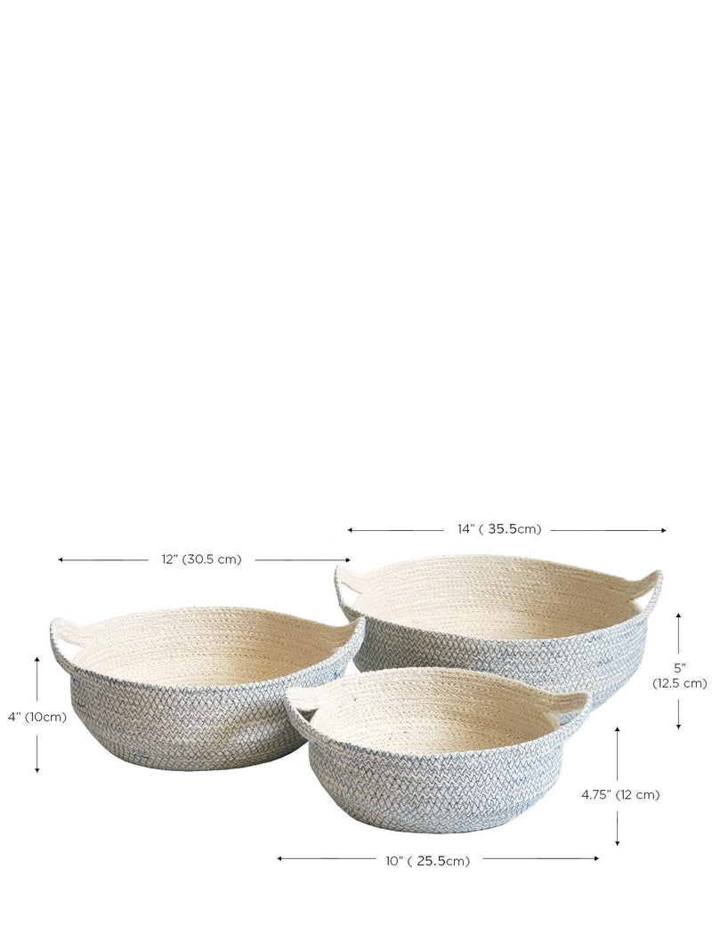 Amari Fruit Bowl - Blue (Set Of 3) - ourCommonplace