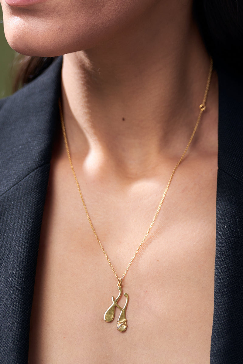 Heirloom 'H' Alpha Charm Necklace - ourCommonplace