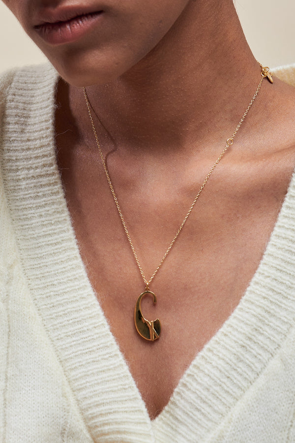 Heirloom 'C' Alpha Charm Necklace - ourCommonplace