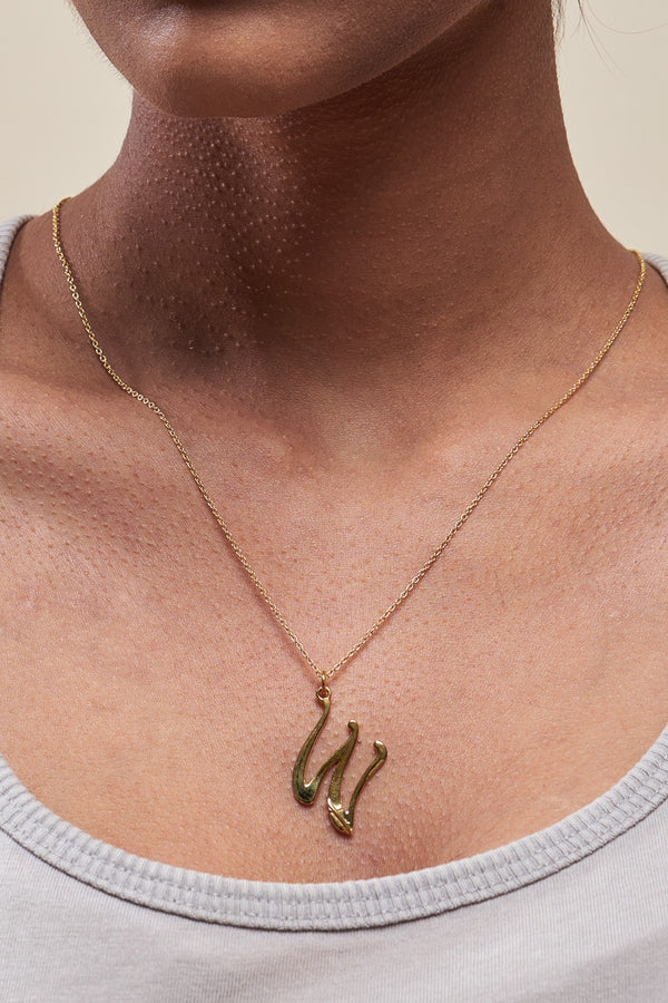 Heirloom 'W' Alpha Charm Necklace - ourCommonplace