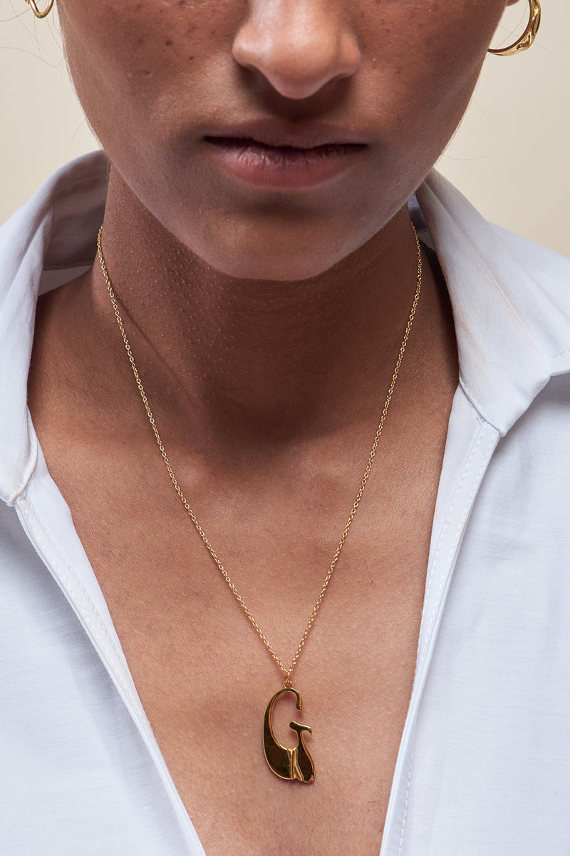 Heirloom 'G' Alpha Charm Necklace - ourCommonplace
