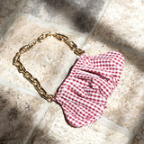 AWAN Ruffle Bag, in Red Gingham - ourCommonplace
