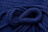 Navy Blue Cotton Hammock (Wooden Bar) - ourCommonplace