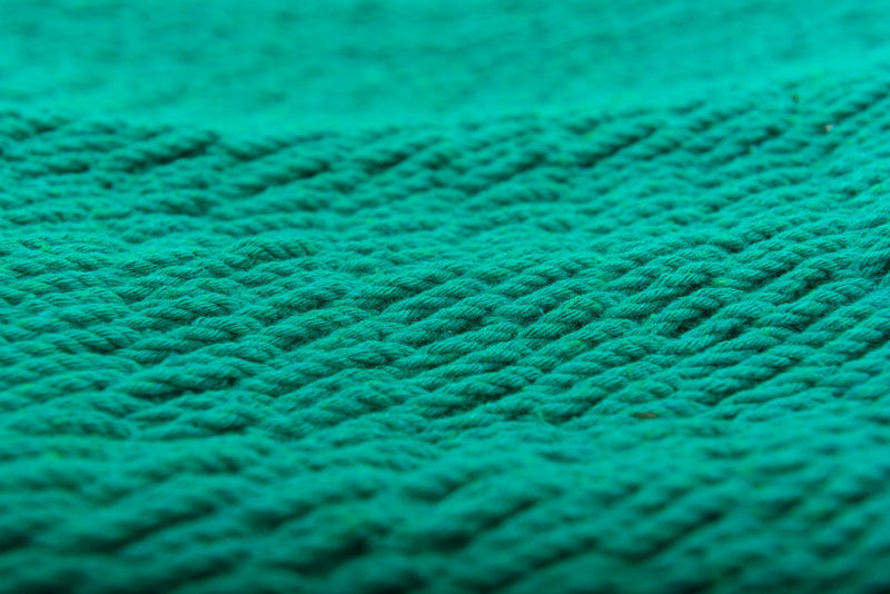 Teal Green Cotton Hammock (Wooden Bar) - ourCommonplace