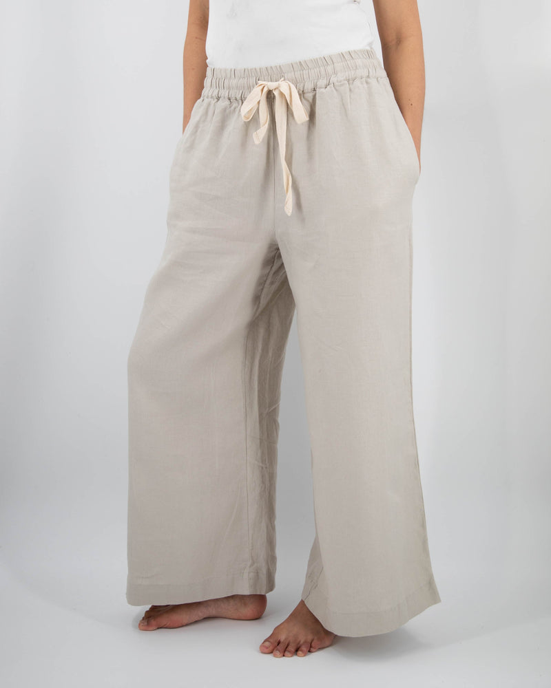 Ava Wide Leg Linen Pant - ourCommonplace