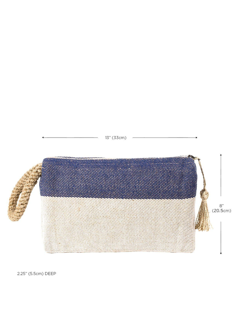 Block A Clutch - Blue - ourCommonplace