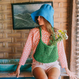 BLOOM Crochet Hat, in Mosaic Blue - ourCommonplace