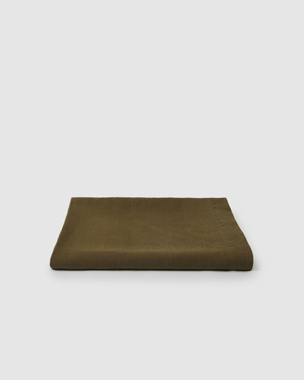 Babette Linen Tablecloth - Moss - ourCommonplace