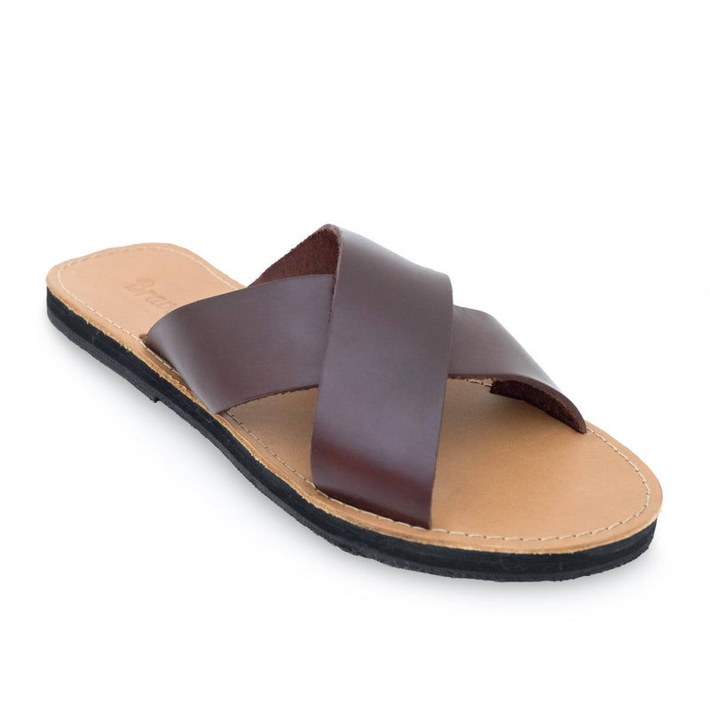 The Constanza Leather Slide Sandal - ourCommonplace