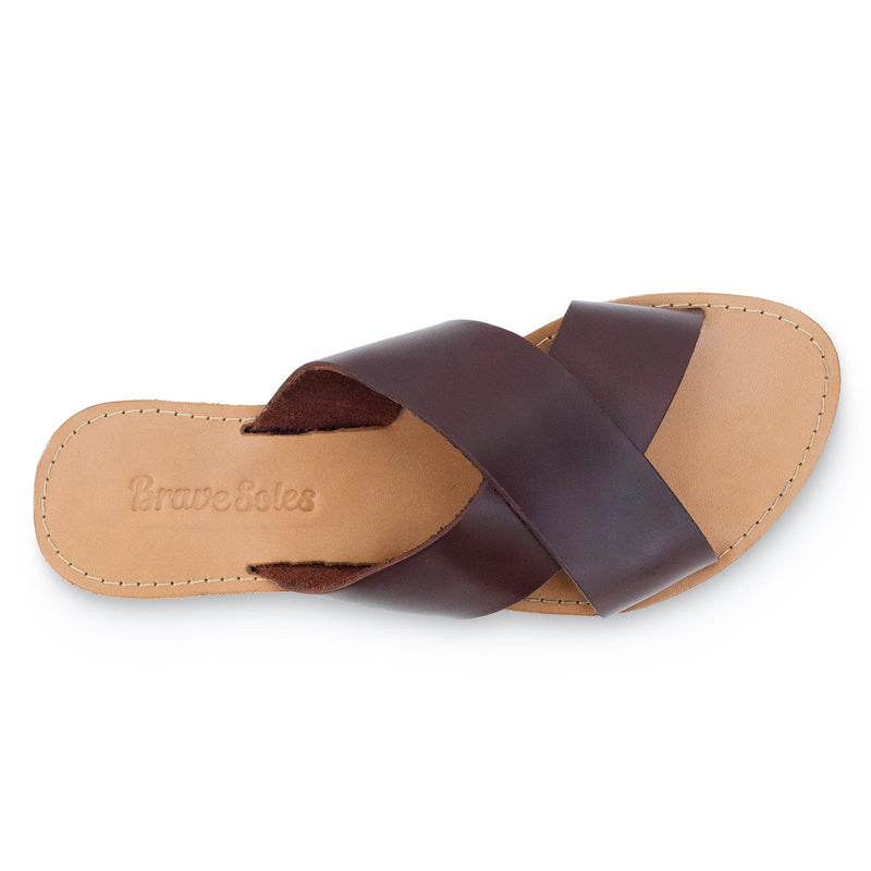 The Constanza Leather Slide Sandal - ourCommonplace