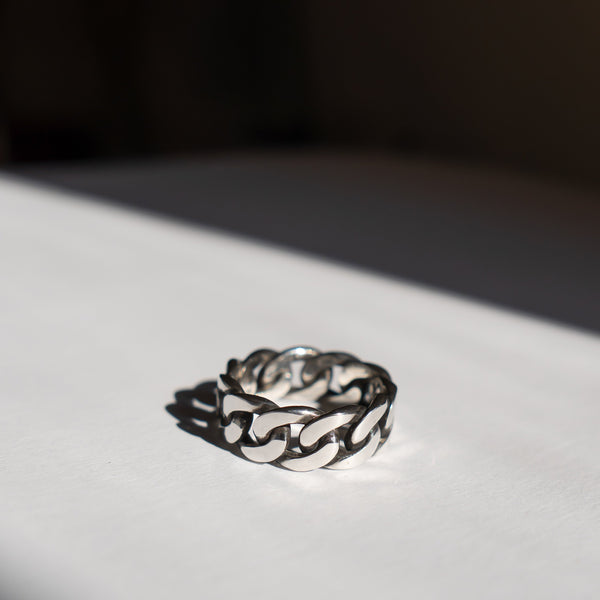 Cubano - Bold Cuban Chain Ring in Sterling Silver - ourCommonplace
