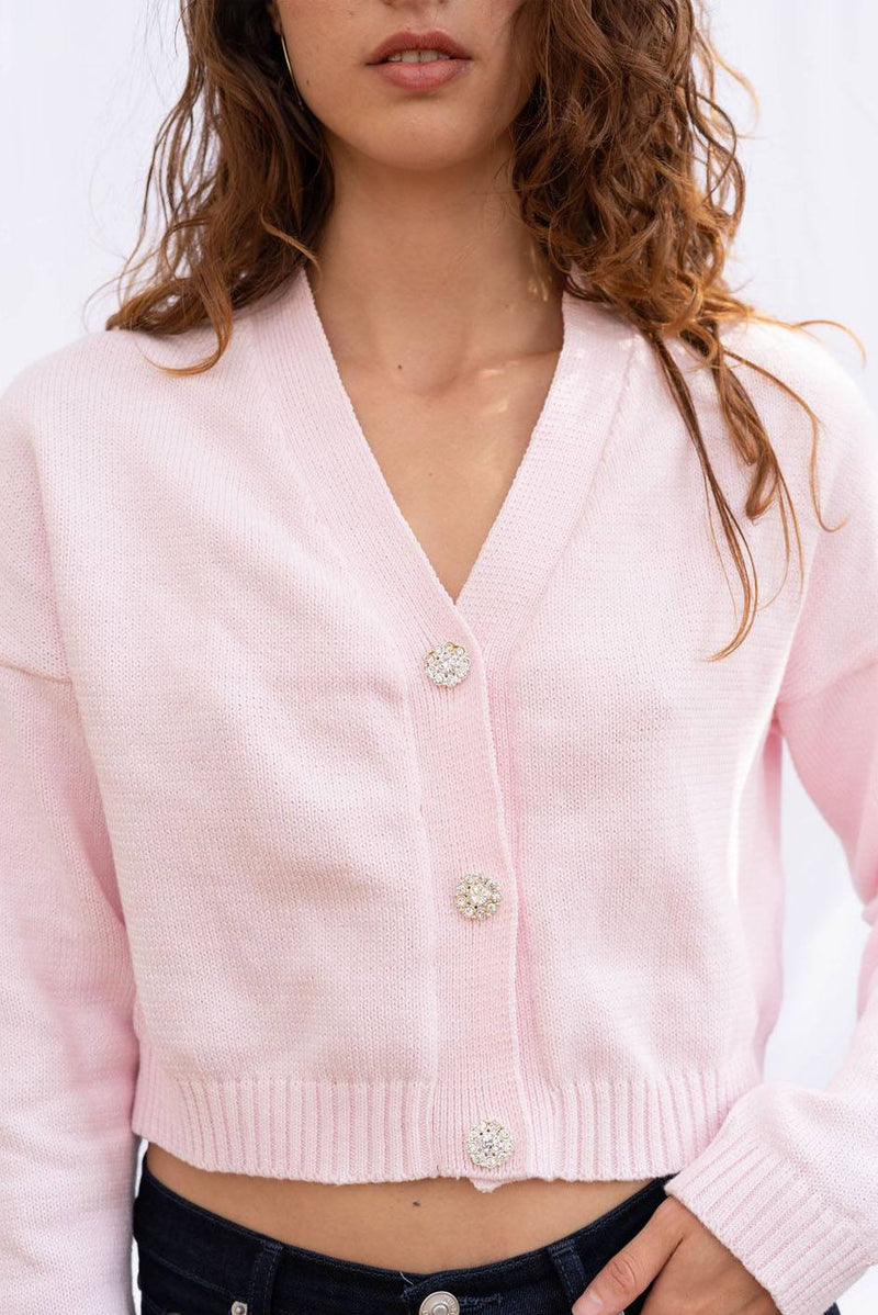 Diana Cardigan in Pink Ice - ourCommonplace